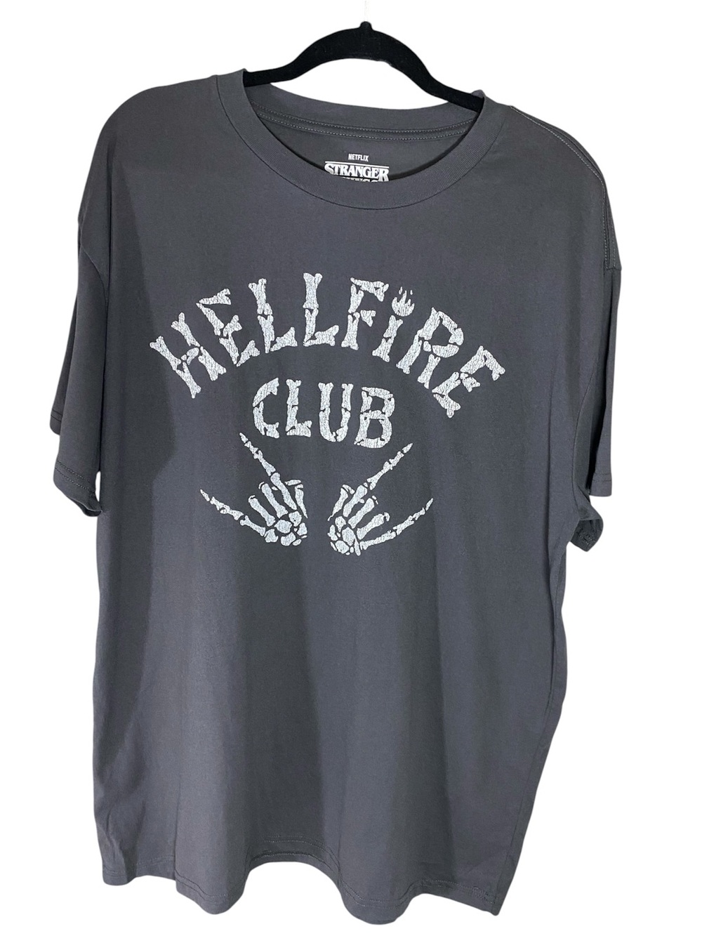 Netflix Stranger Things Hellfire Club Graphic Tee XXL Black Vintage Style Unisex